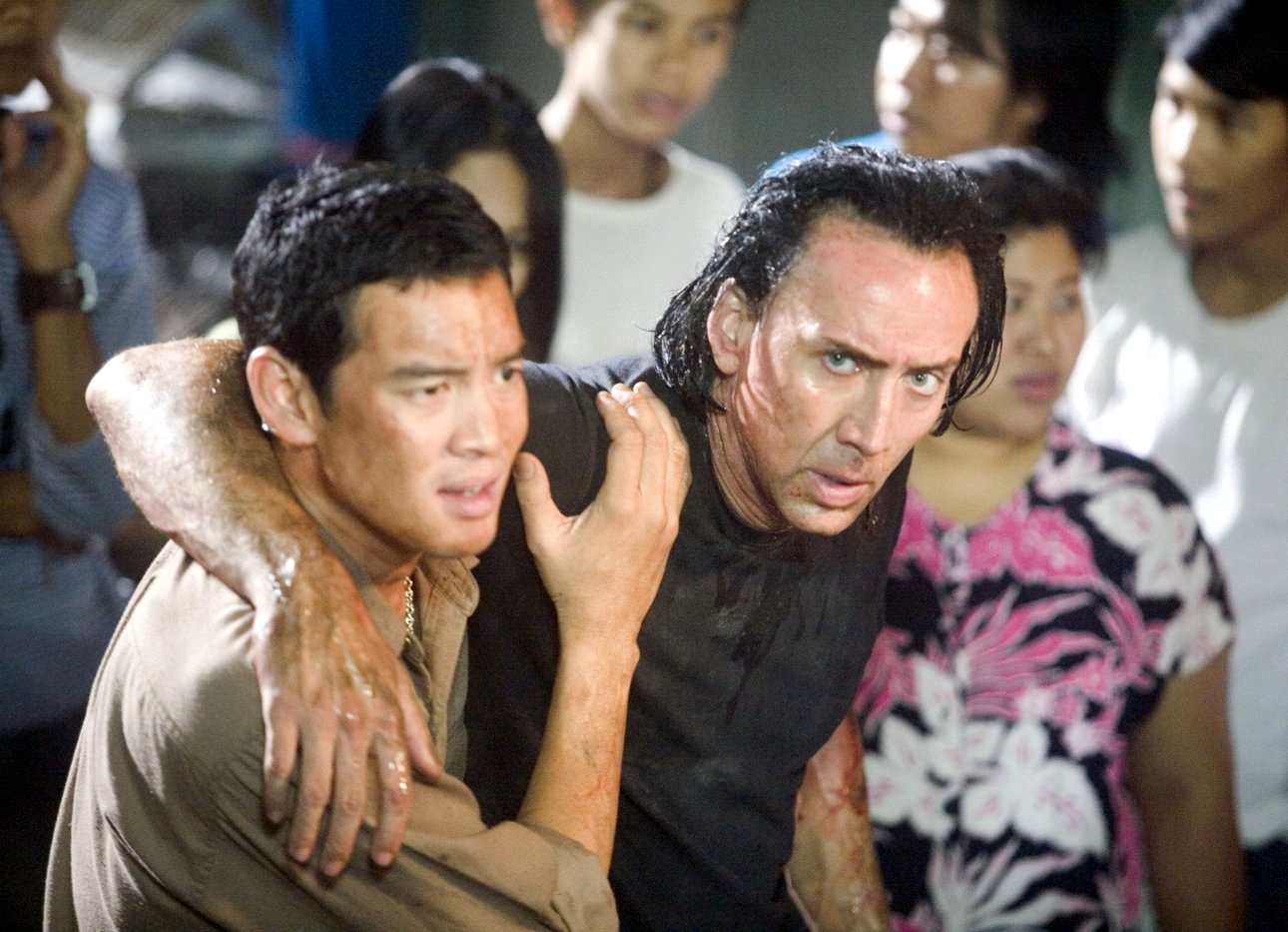 Shahkrit Yamnarm stars as Kong and Nicolas Cage stars as Joe in Lions Gate Films' Bangkok Dangerous (2008)