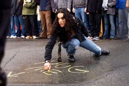 Michelle Rodriguez stars as Lou in Redwood Palms Pictures' Battle in Seattle (2008)
