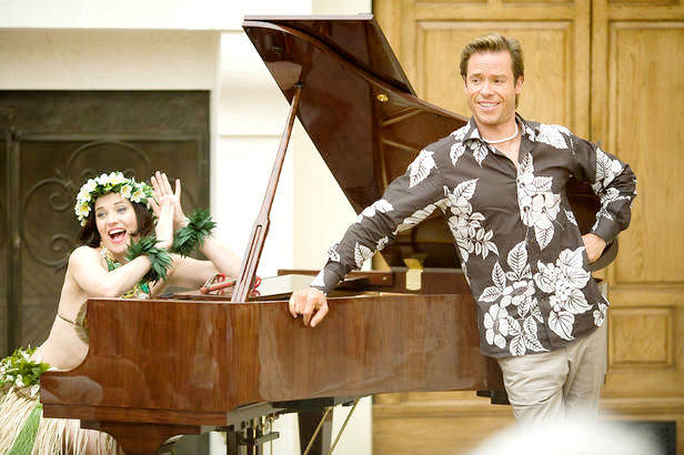 Lucy Lawless stars as Aspen and Guy Pearce stars as Kendall in Walt Disney Pictures' Bedtime Stories (2008)