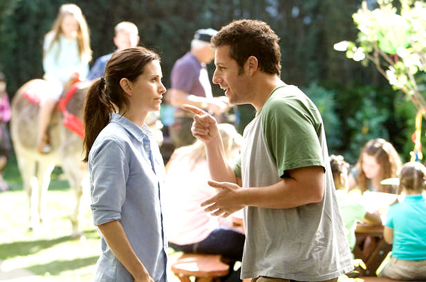 Courteney Cox stars as Wendy and Adam Sandler stars as Skeeter Bronson in Walt Disney Pictures' Bedtime Stories (2008)