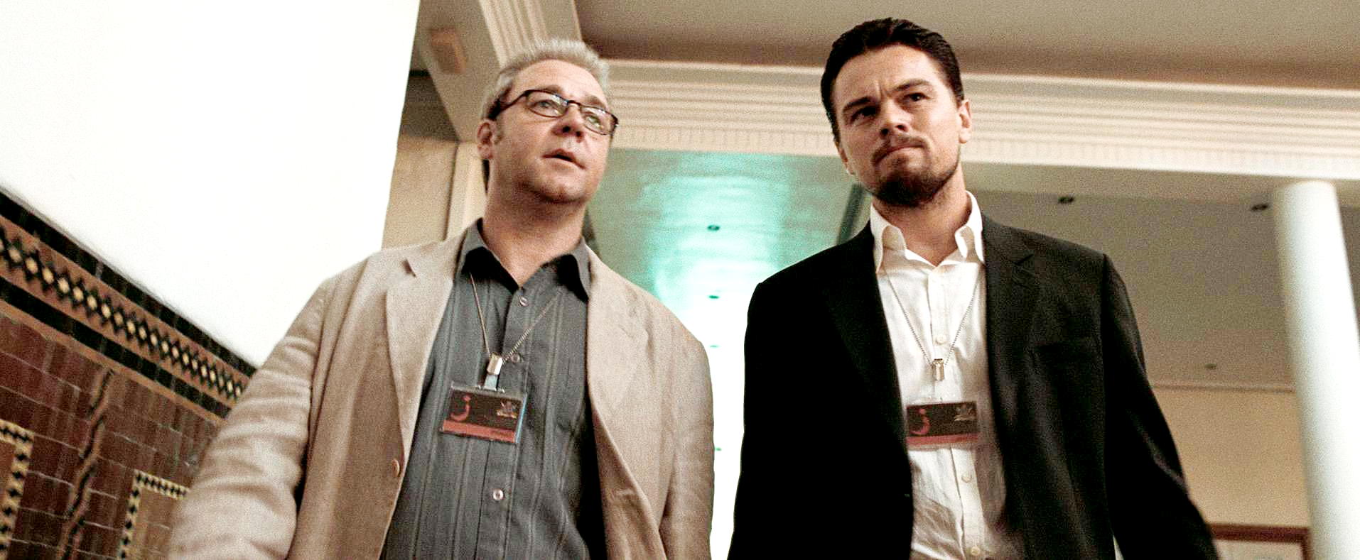 Russell Crowe stars as Ed Hoffman and Leonardo DiCaprio stars as Roger Ferris in Warner Bros. Pictures' Body of Lies (2008)