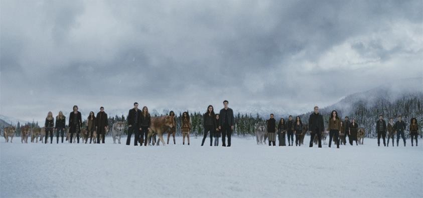 Kellan Lutz, Nikki Reed, Kristen Stewart, Mackenzie Foy, Robert Pattinson, Peter Facinelli and Elizabeth Reaser in Summit Entertainment's The Twilight Saga's Breaking Dawn Part II (2012)