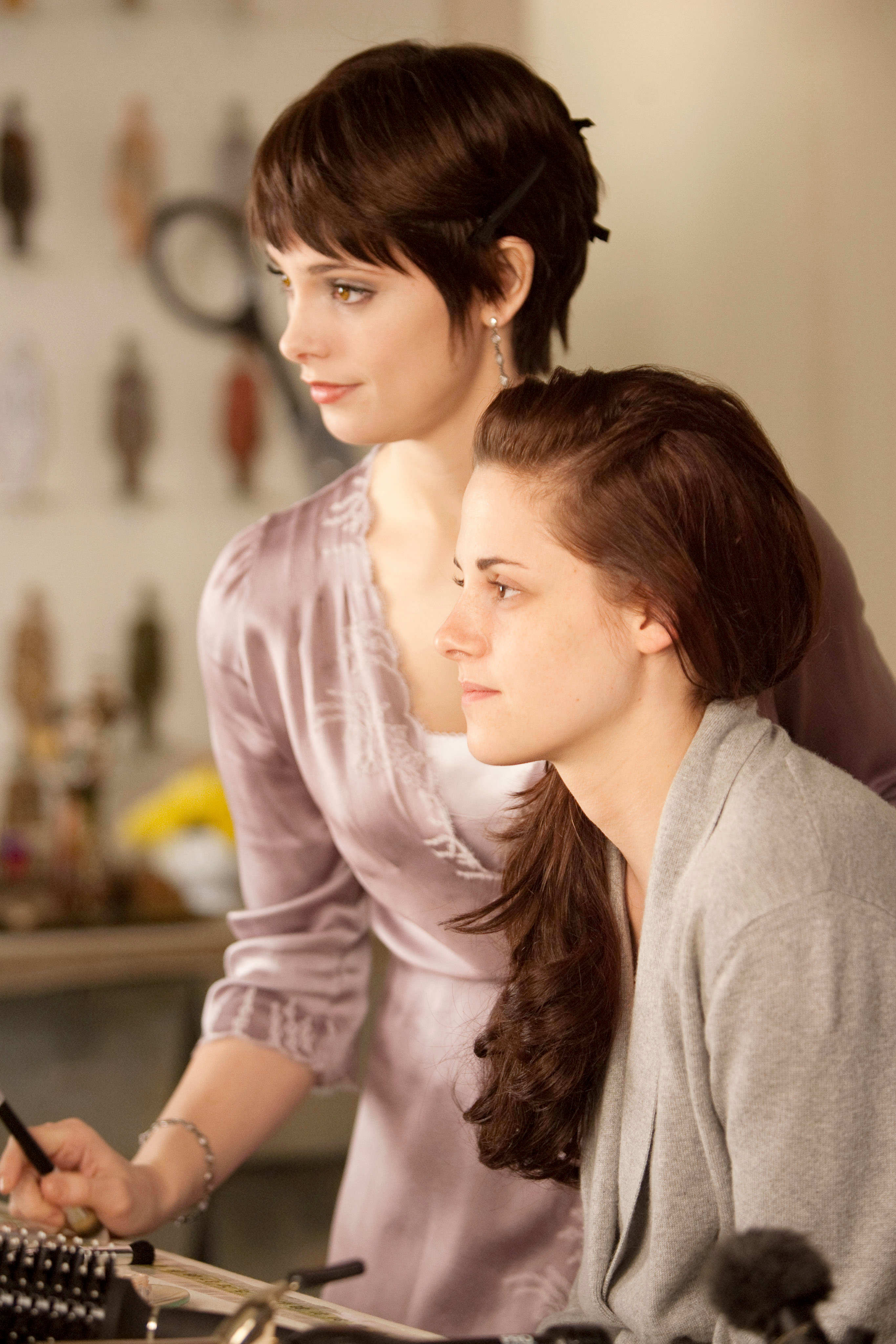 Ashley Greene stars as 	Alice Cullen and Kristen Stewart stars as Bella Swan in Summit Entertainment's The Twilight Saga's Breaking Dawn Part I (2011)