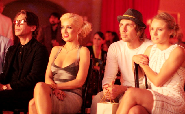 Christina Aguilera, Cam Gigandet and Kristen Bell in Screen Gems' Burlesque (2010)