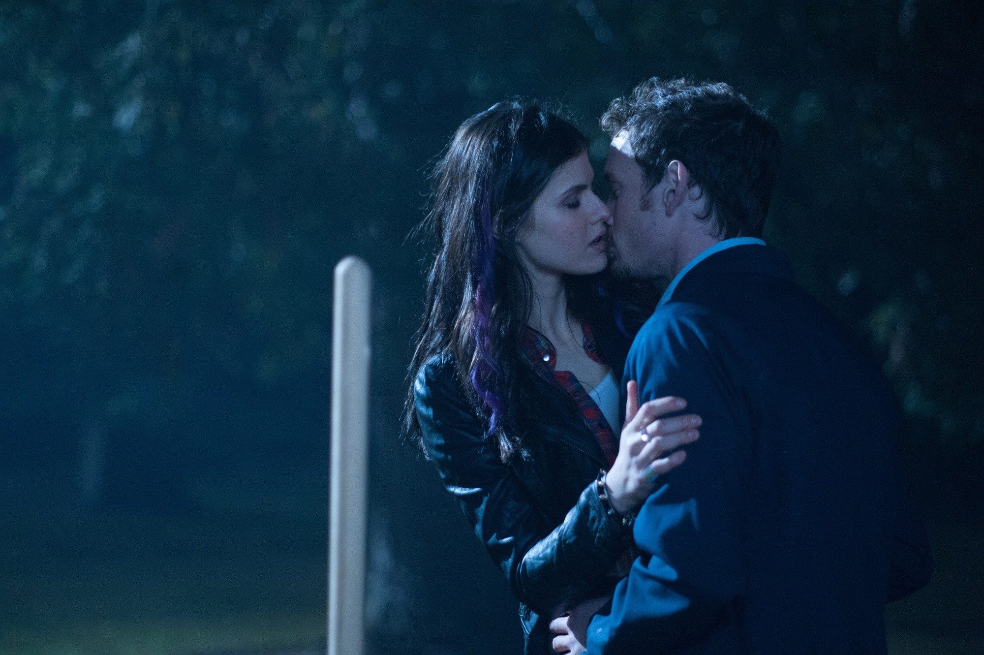 Alexandra Daddario stars as Olivia and Anton Yelchin stars as Max in Image Entertainment's Burying the Ex (2015)