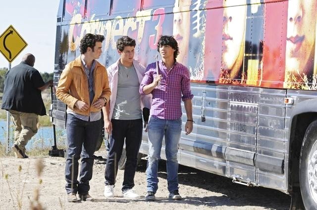 Kevin Jonas, Nick Jonas and Joe Jonas in Disney Channel's Camp Rock 2: The Final Jam (2010)