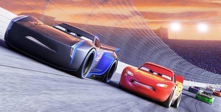 Jackson Storm and Lightning McQueen from Walt Disney Pictures' Cars 3 (2017)