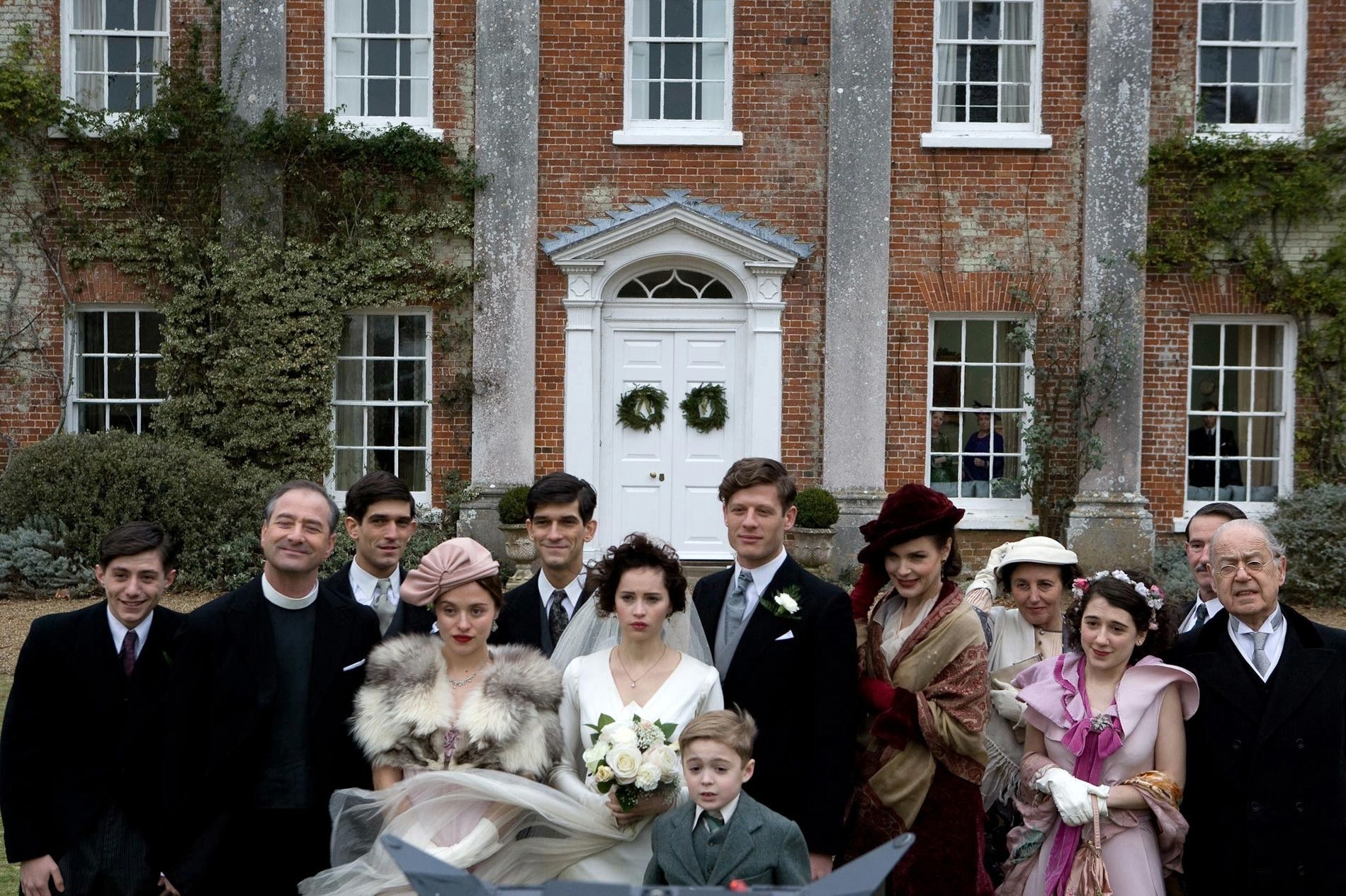 Jonathan Saxby, Edward Saxby, Felicity Jones, James Norton, Ellie Kendrick and John Standing in IFC Films' Cheerful Weather for the Wedding (2012)