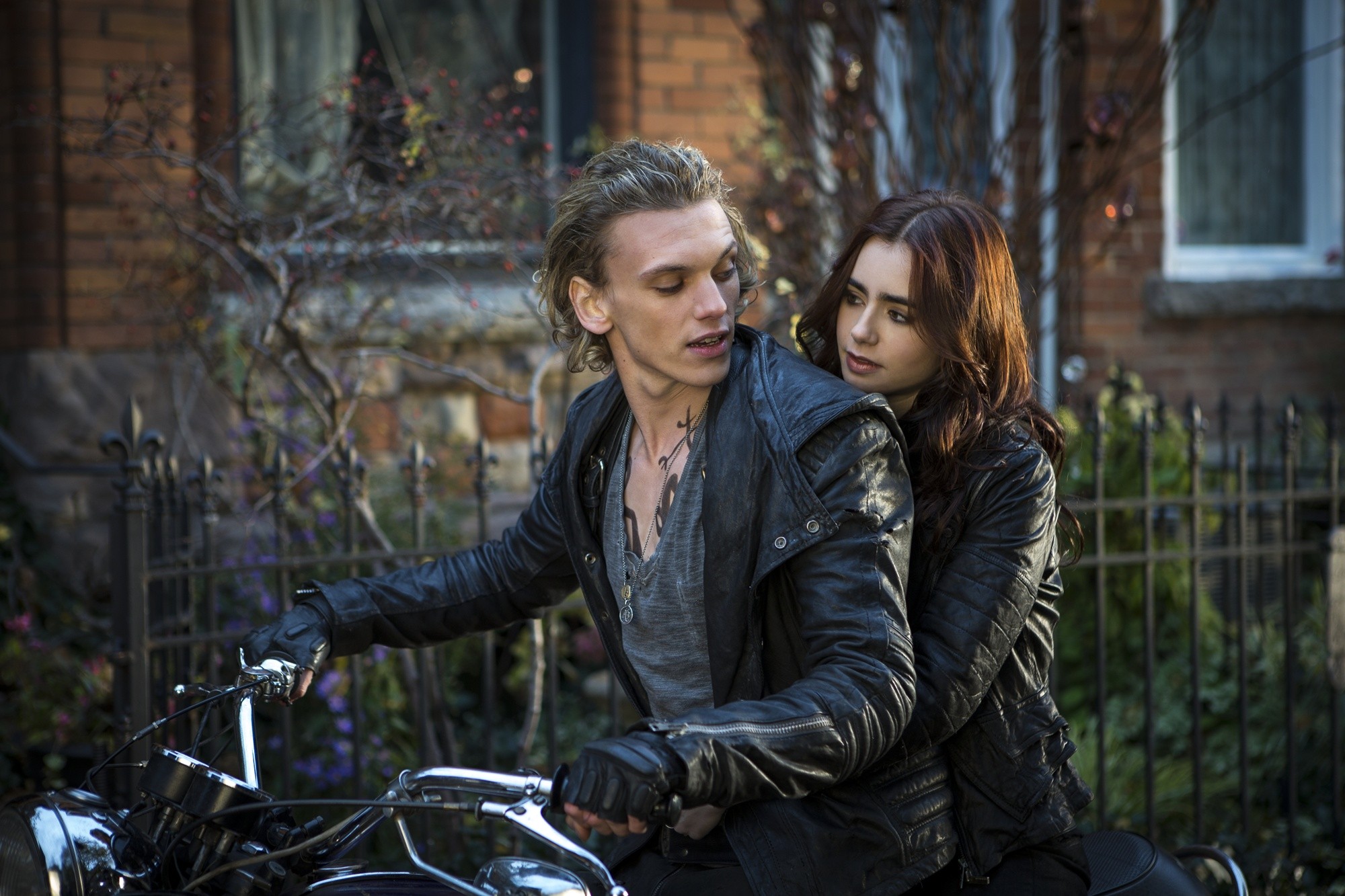 Jamie Campbell Bower stars as Jace Wayland and Lily Collins stars as Clary Fray in Screen Gems' The Mortal Instruments: City of Bones (2013)