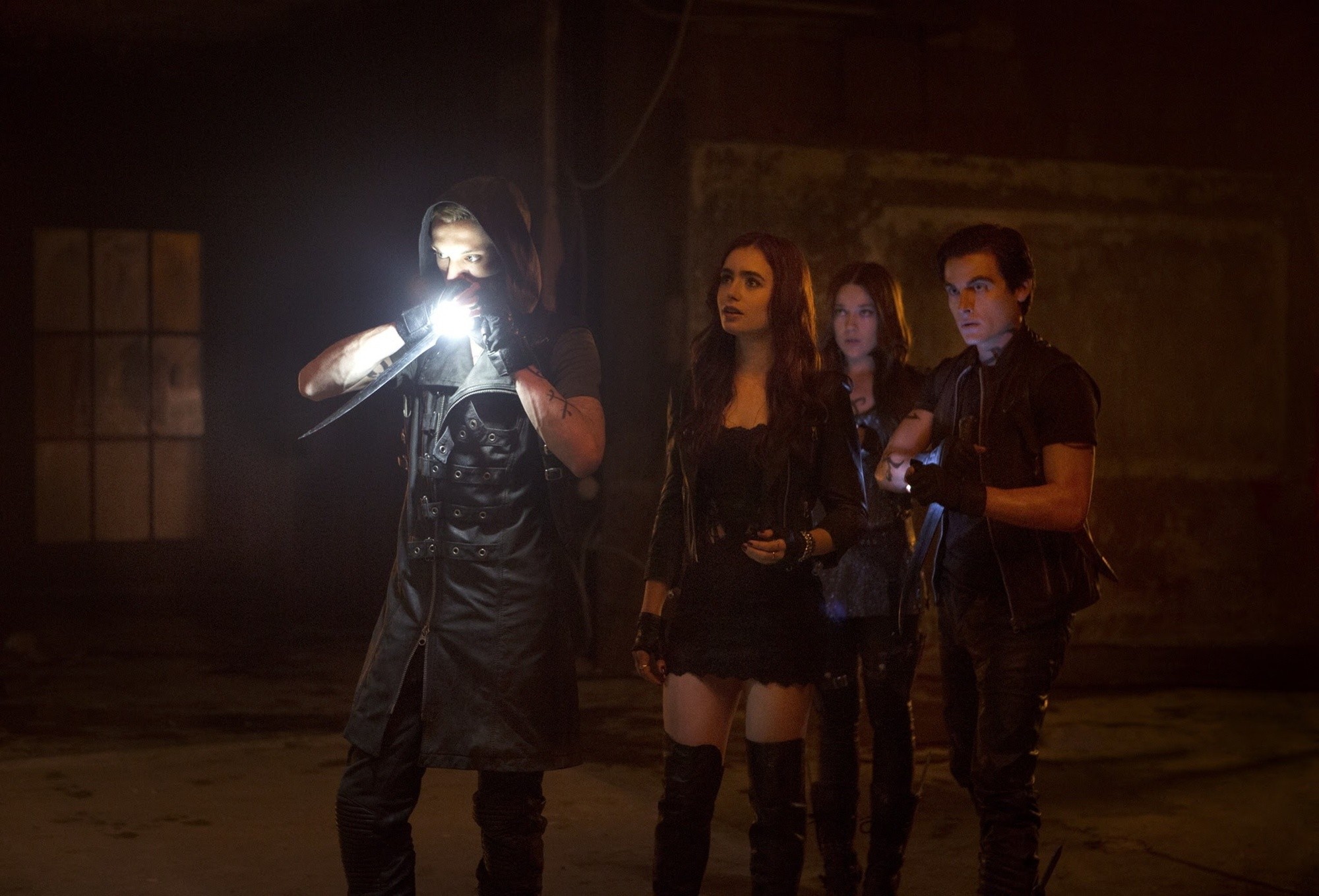 Jamie Campbell Bower, Lily Collins, Jemima West and Kevin Zegers in Screen Gems' The Mortal Instruments: City of Bones (2013). Photo credit by Rafy.