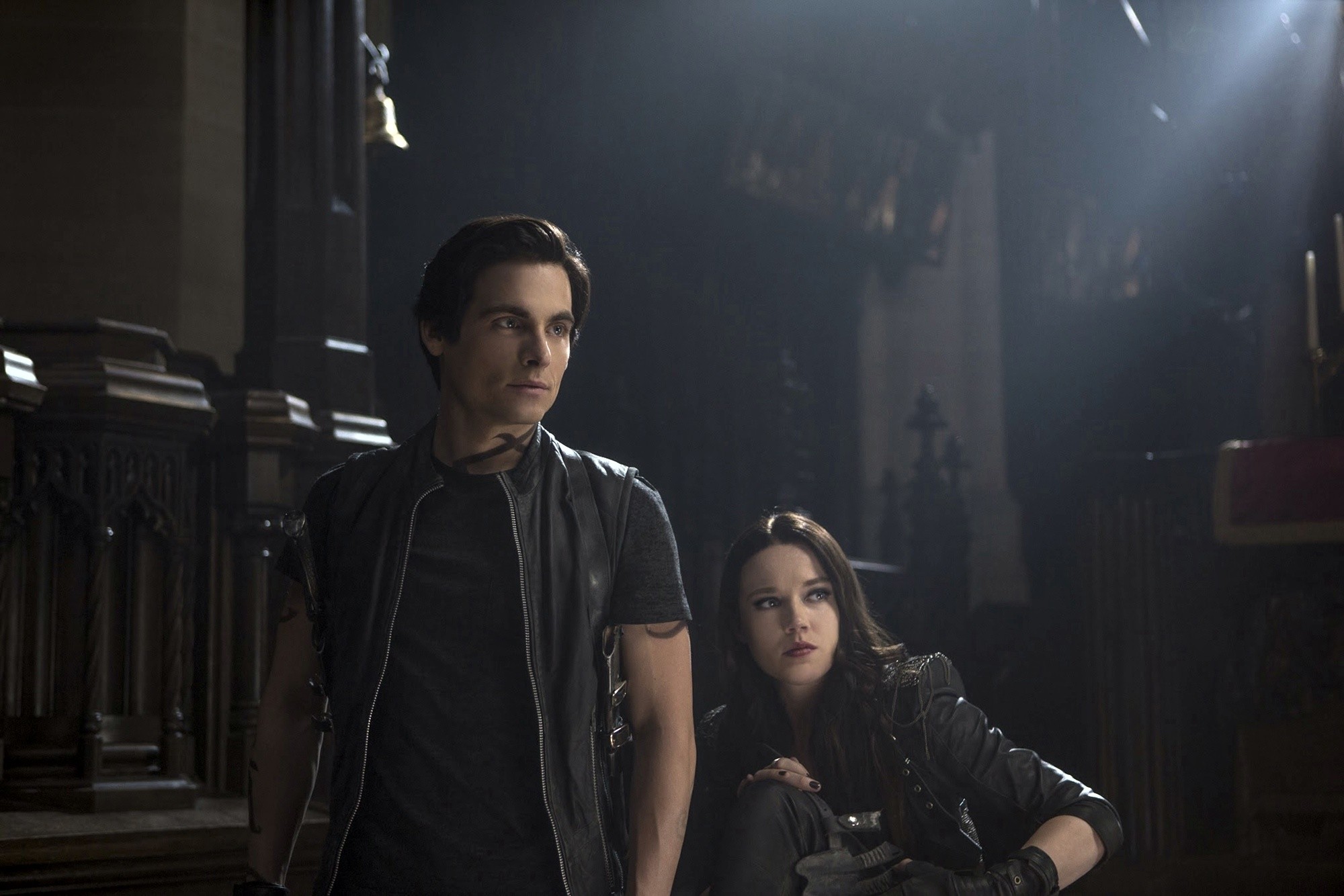 Kevin Zegers stars as Alec Lightwood and Jemima West stars as Isabelle Lightwood in Screen Gems' The Mortal Instruments: City of Bones (2013)