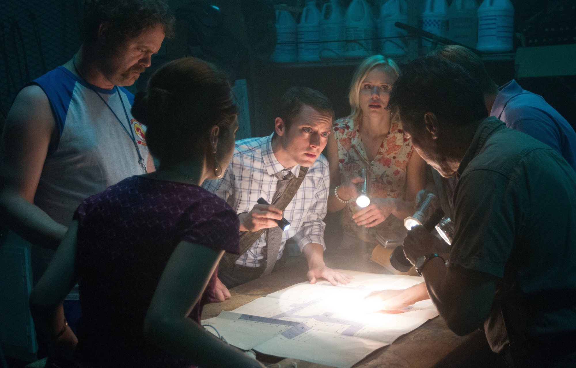 Elijah Wood stars as Clint and Alison Pill stars as Lucy in Lionsgate Films' Cooties (2015)