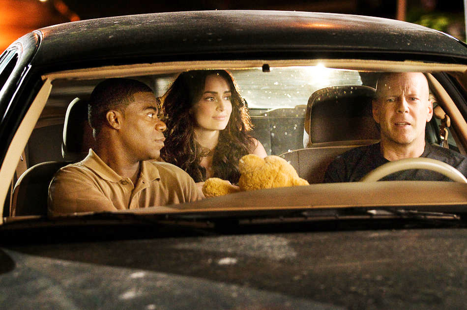Tracy Morgan, Ana de la Reguera and Bruce Willis in Warner Bros. Pictures' Cop Out (2010)