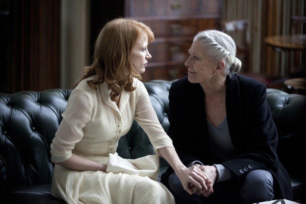 Jessica Chastain stars as Virgilia and Vanessa Redgrave stars as Volumnia in The Weinstein Company's Coriolanus (2012)