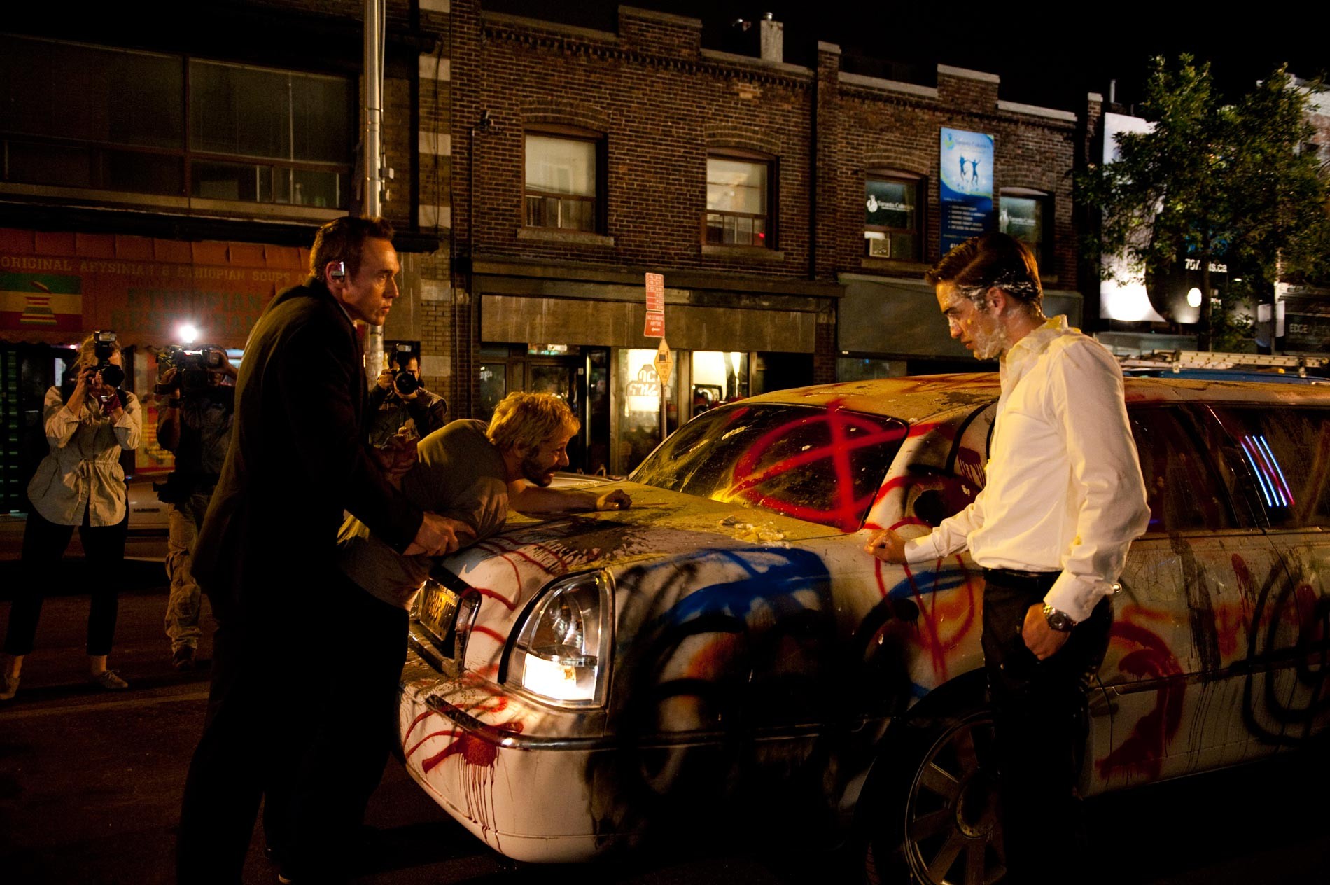 Kevin Durand, Paul Giamatti and Robert Pattinson in Entertainment One's Cosmopolis (2012)