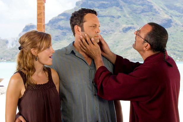 Malin Akerman, Vince Vaughn and Jean Reno in Universal Pictures' Couples Retreat (2009)