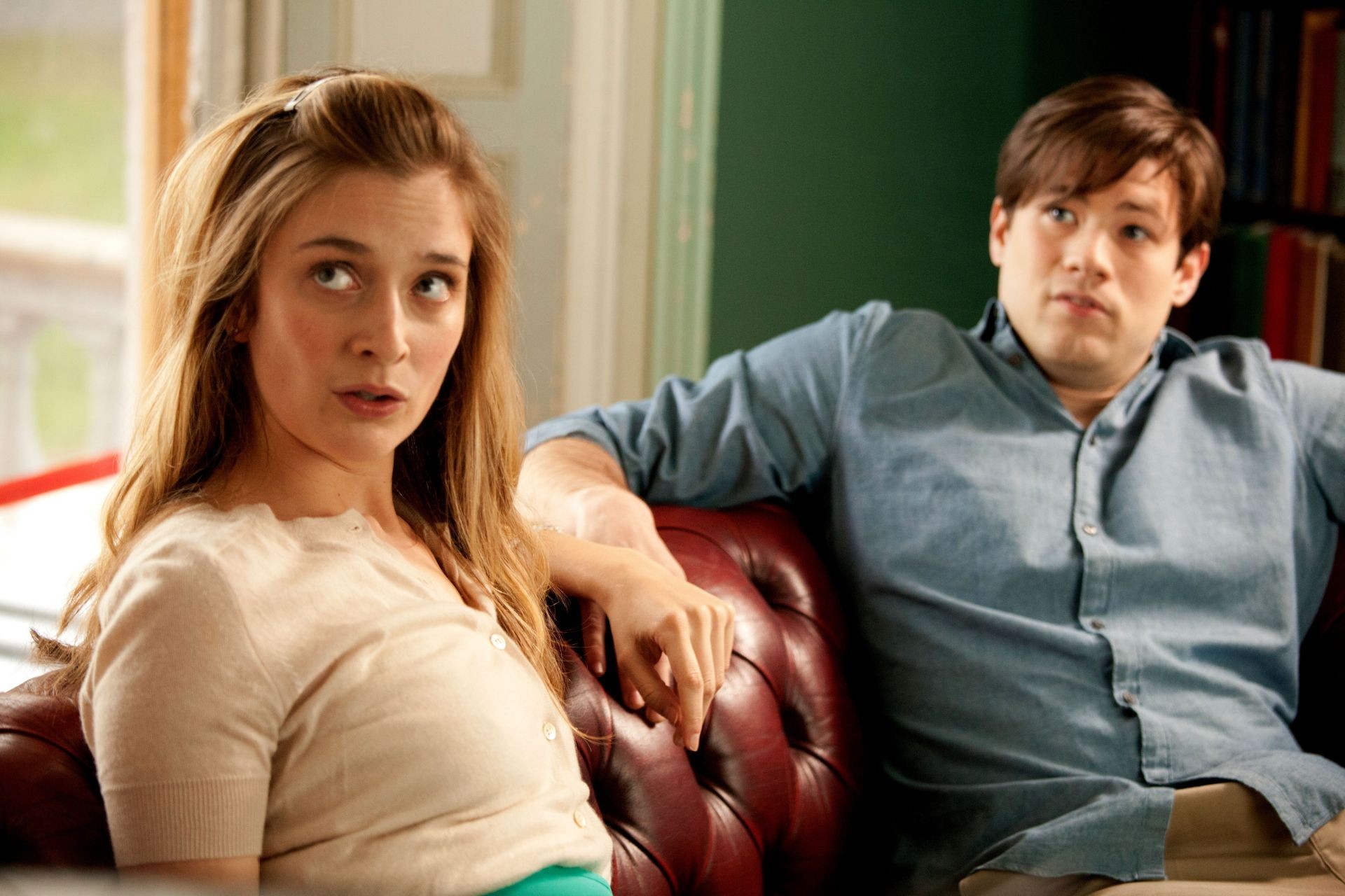 Caitlin Fitzgerald stars as Priss and Ryan Metcalf stars as Frank in Sony Pictures Classics' Damsels in Distress (2012). Photo credit by Sabrina Lantos.