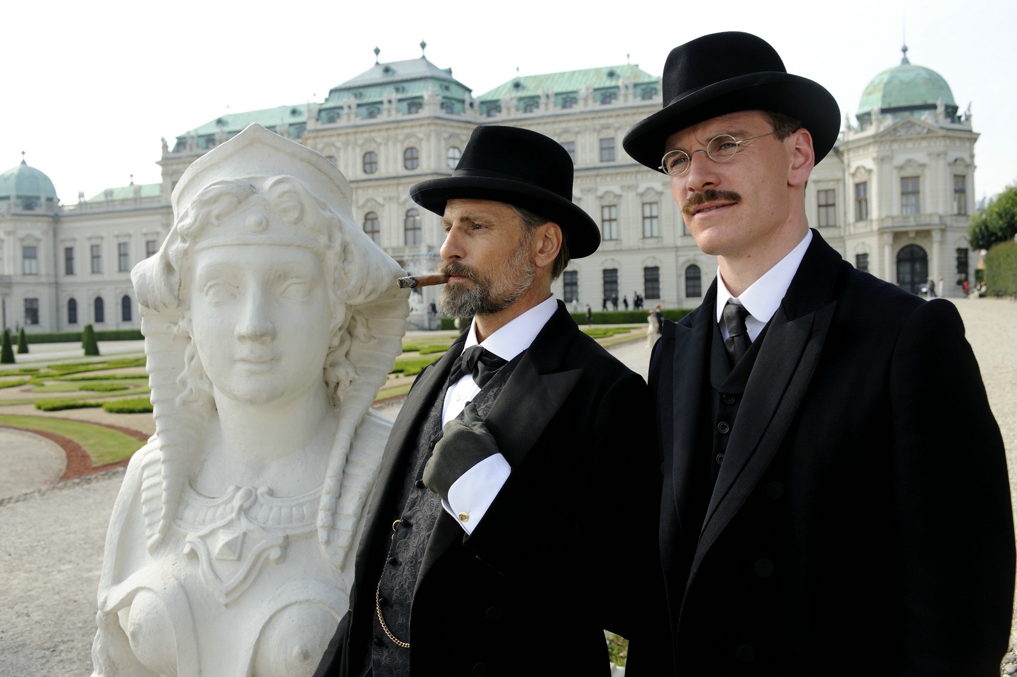 Viggo Mortensen stars as Sigmund Freud and Michael Fassbender stars as Carl Jung in Sony Pictures Classics' A Dangerous Method (2011)
