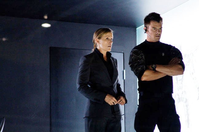 Frances McDormand stars as Charlotte Mearing and Josh Duhamel stars as Lt. Colonel William Lennox in DreamWorks SKG's Transformers: Dark of the Moon (2011)