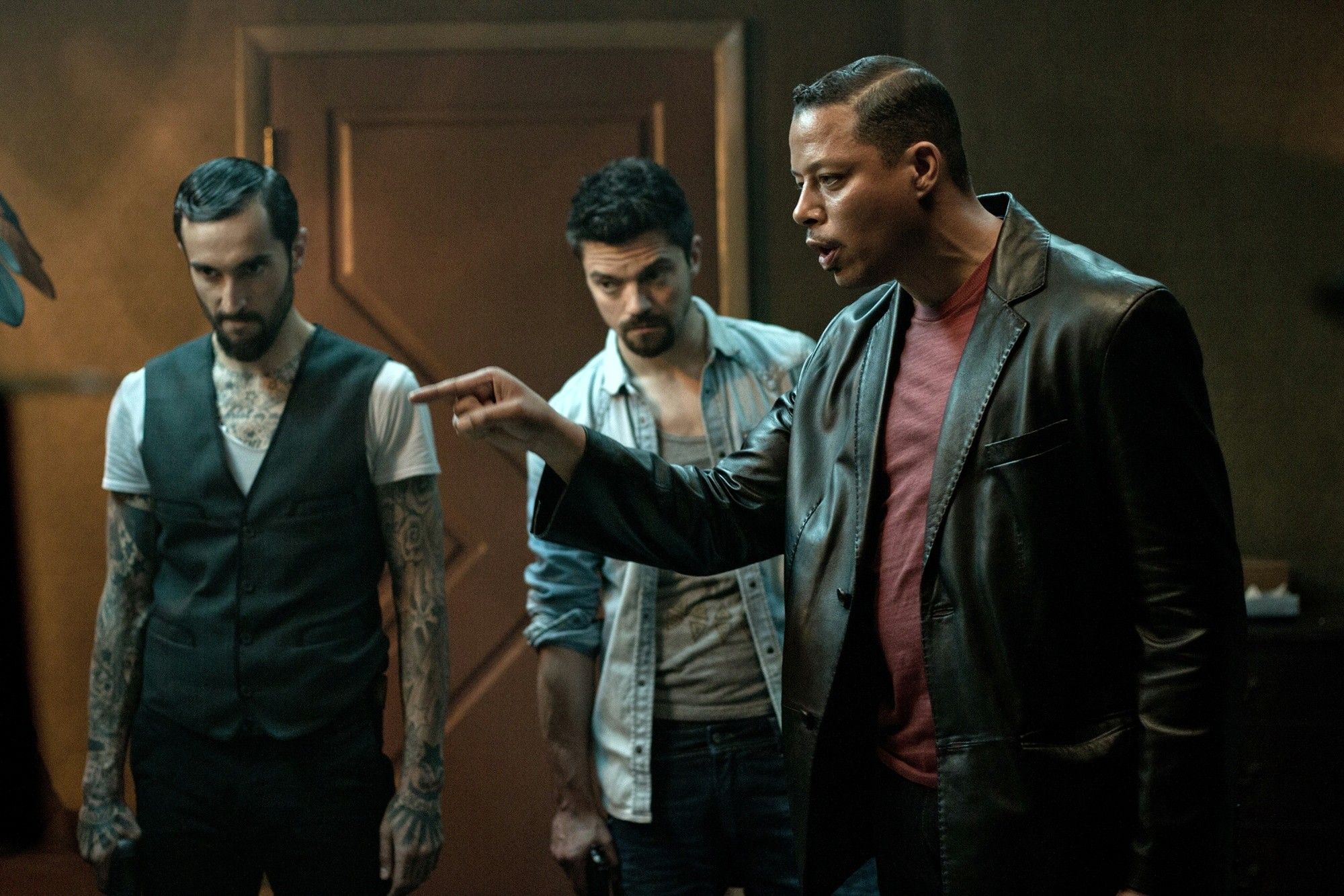 Luis Da Silva Jr., Dominic Cooper and Terrence Howard in FilmDistrict's Dead Man Down (2013)