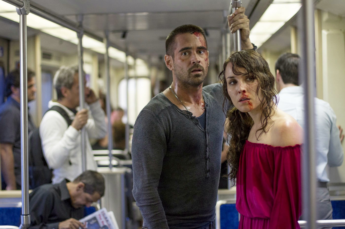 Colin Farrell stars as Victor and Noomi Rapace stars as Beatrice in FilmDistrict's Dead Man Down (2013)