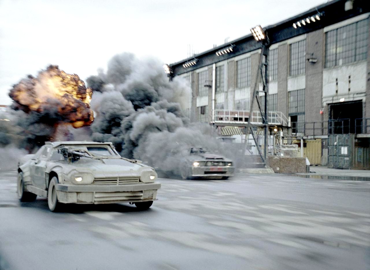 A scene from an action-thriller set of Universal Pictures' Death Race (2008)