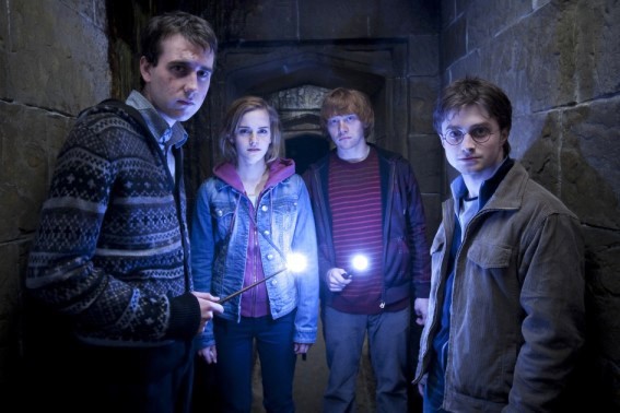 Matthew Lewis, Emma Watson, Rupert Grint and Daniel Radcliffe in Warner Bros. Pictures' Harry Potter and the Deathly Hallows: Part II (2011)