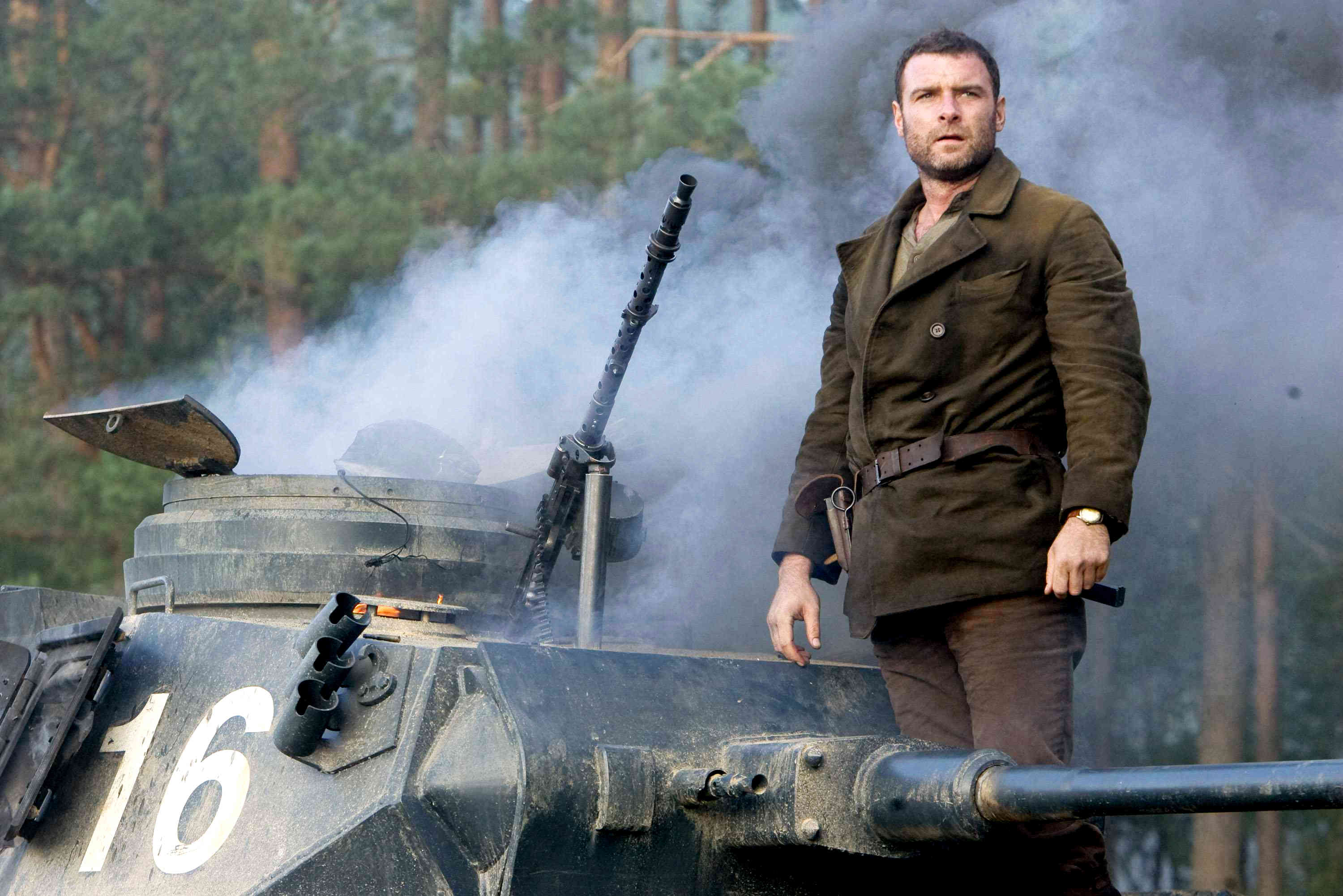 Liev Schreiber stars as Zus Bielski in Paramount Vantage's Defiance (2009). Photo credit by Karen Ballard.