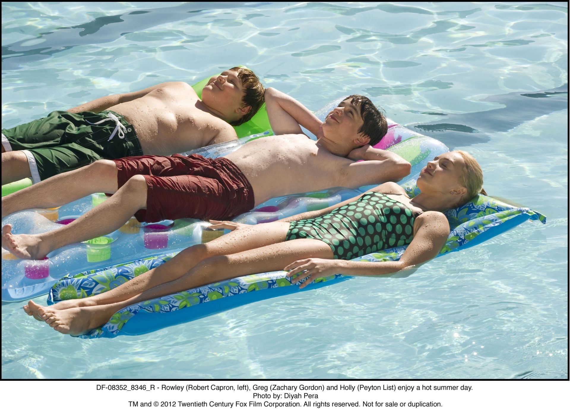 Robert Capron, Zachary Gordon and Peyton List in The 20th Century Fox's Diary of a Wimpy Kid: Dog Days (2012). Photo credit by Diyah Pera.
