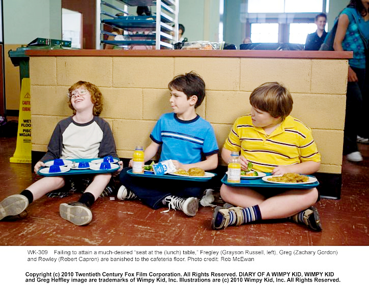 Grayson Russell, Zachary Gordon and Robert Capron in 20th Century Fox's Diary of a Wimpy Kid (2010). Photo credit by Rob McEwan.