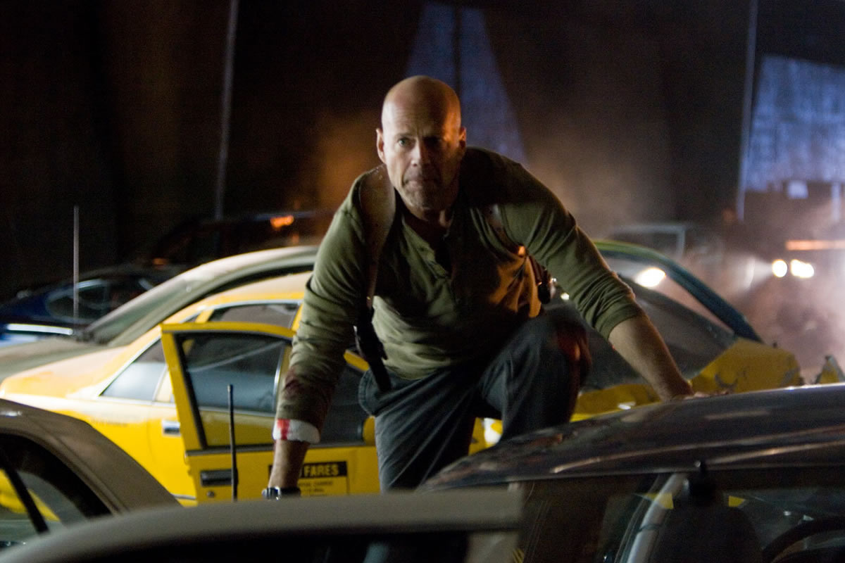 Bruce Wilis as John McClane in The 20th Century Fox's Live Free or Die Hard (2007)