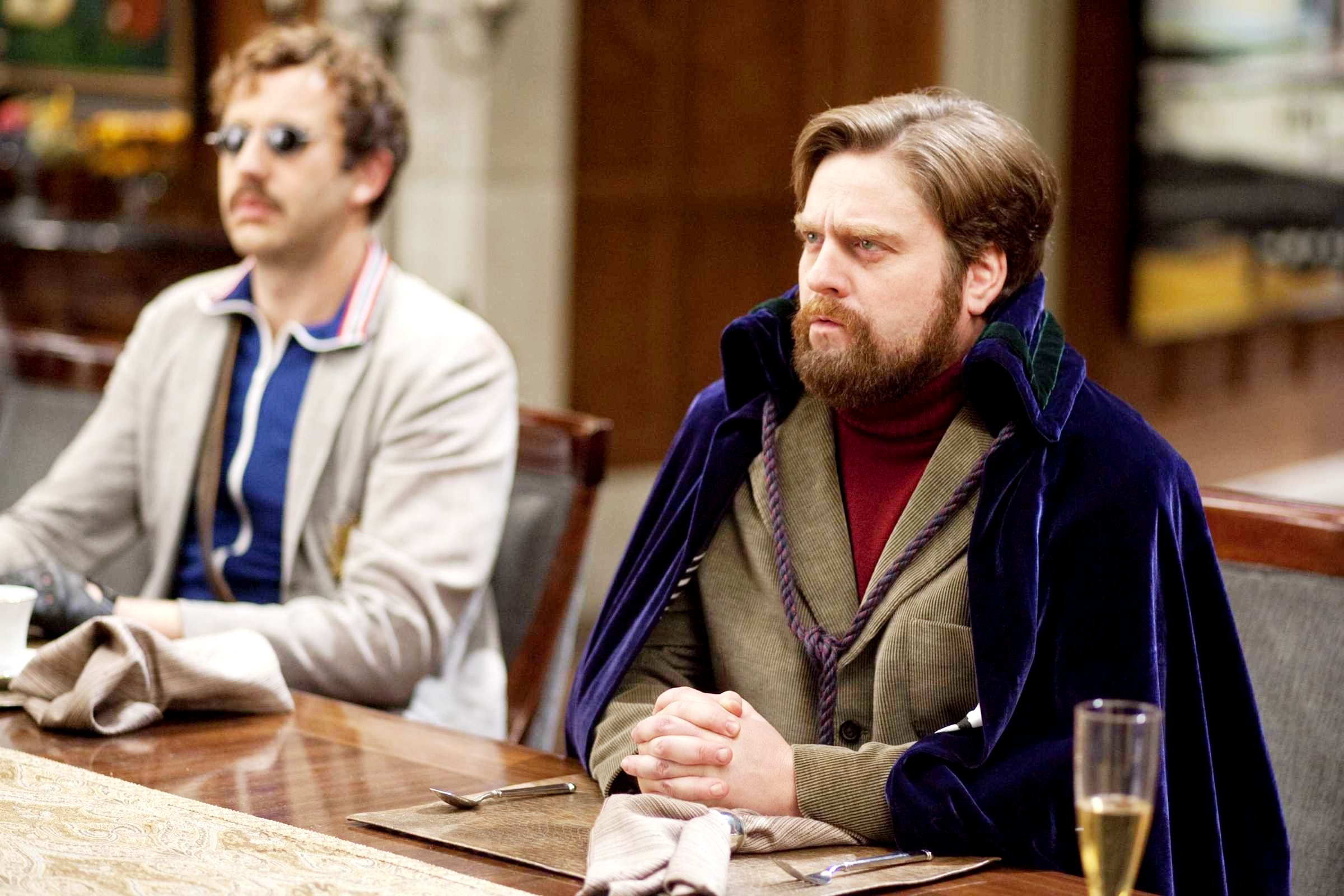 Chris O'Dowd stars as Marco Blind Swordsman and Zach Galifianakis stars as Therman in Paramount Pictures' Dinner for Schmucks (2010). Photo by Merie Weismiller Wallace