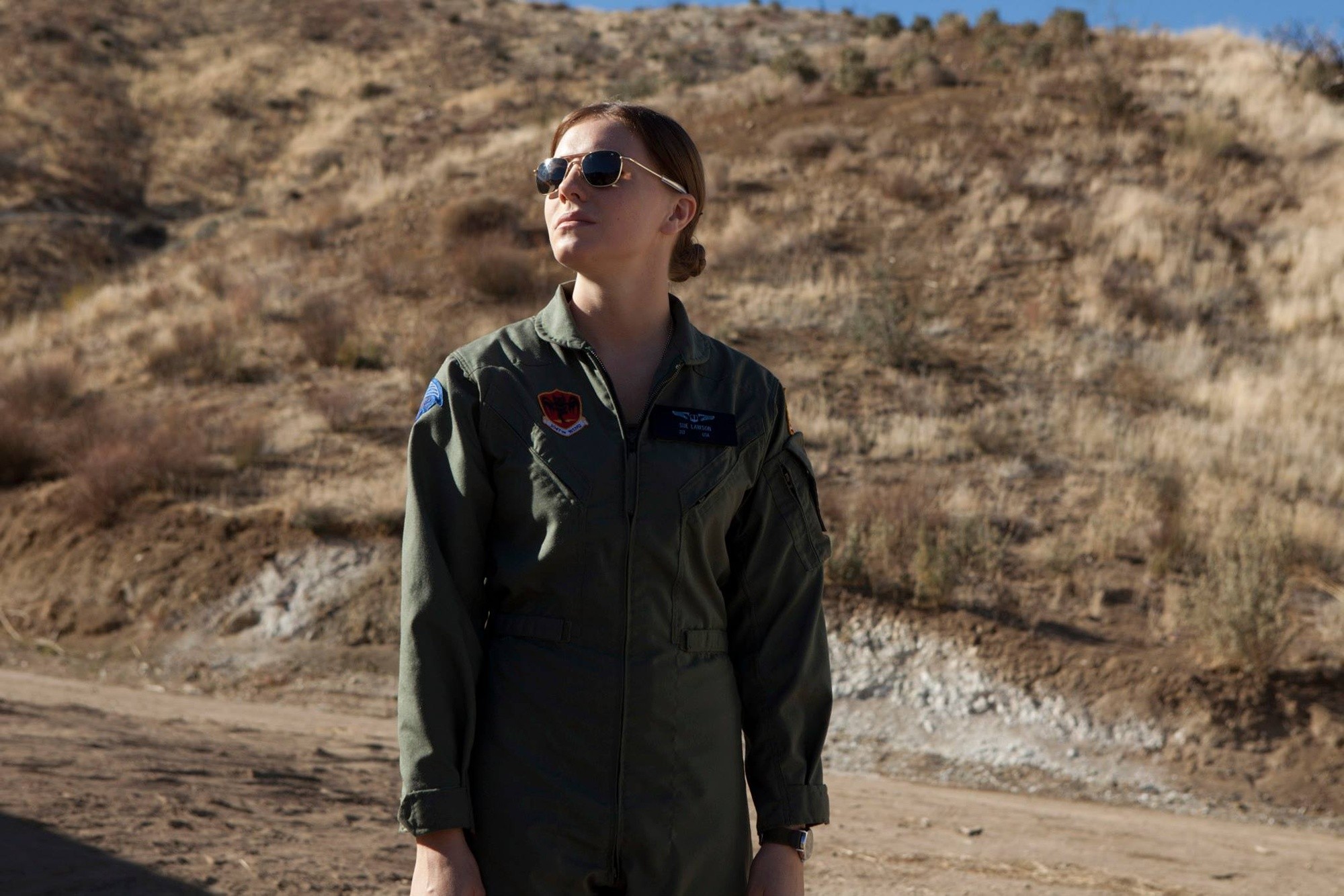 Eloise Mumford stars as Sue Lawson in Phase 4 Films' Drones (2014)