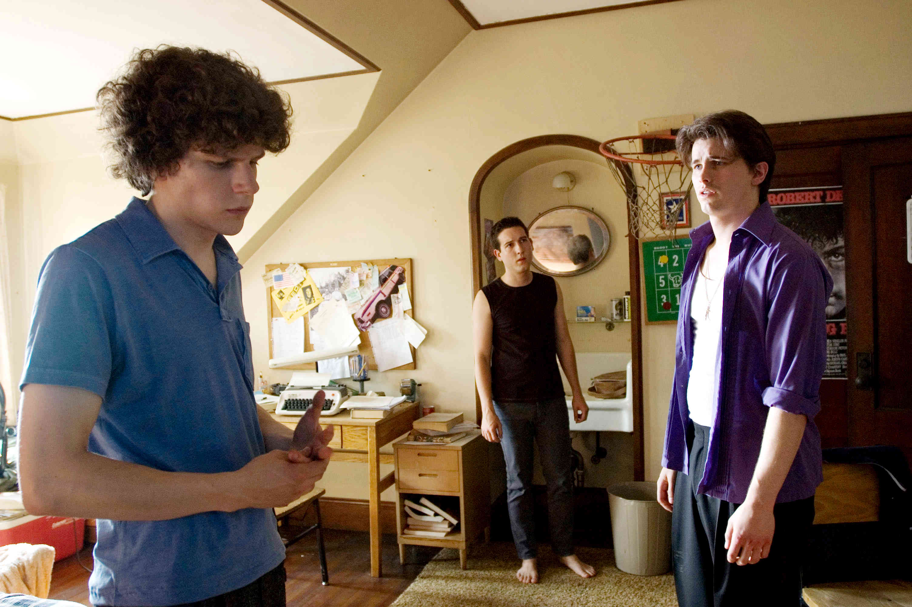 Jesse Eisenberg, Christopher Marquette and Jason Ritter in Anchor Bay Entertainment's The Education of Charlie Banks (2009)