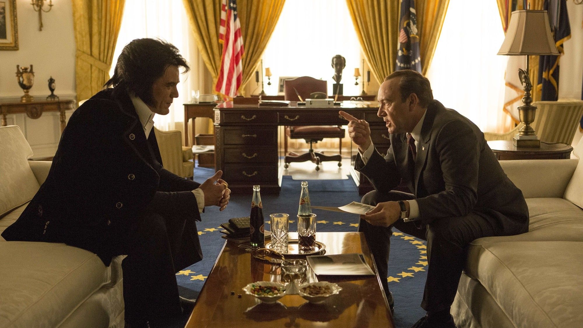 Michael Shannon stars as Elvis Presley and Kevin Spacey stars as Richard Nixon in Bleecker Street's Elvis & Nixon (2016)