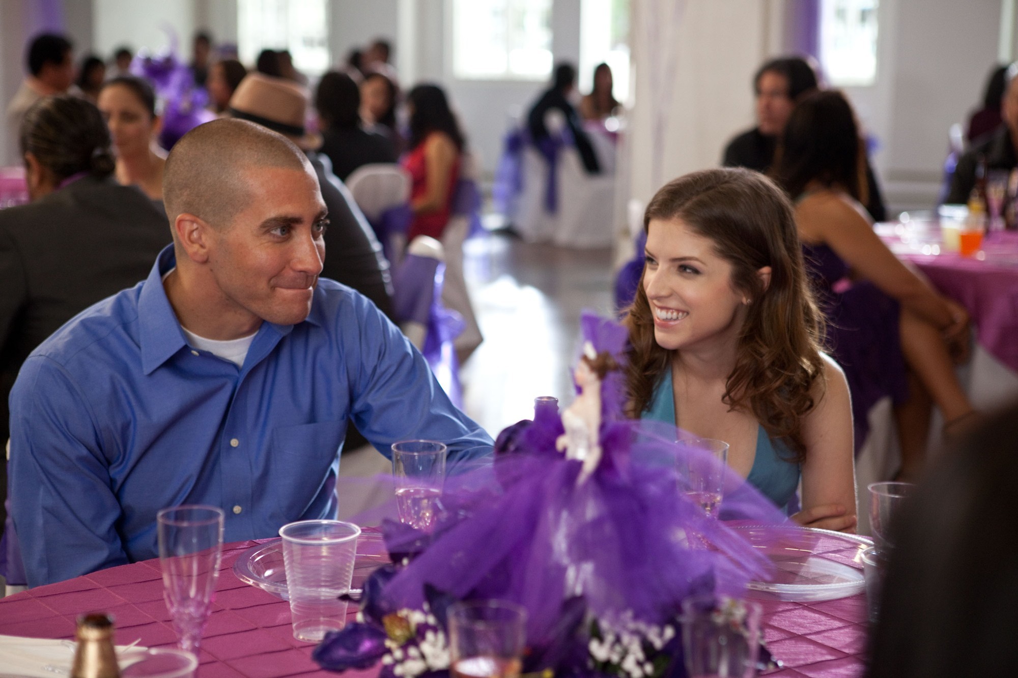 Jake Gyllenhaal stars as Officer Taylor and Anna Kendrick stars as Janet in Open Road Films' End of Watch (2012)