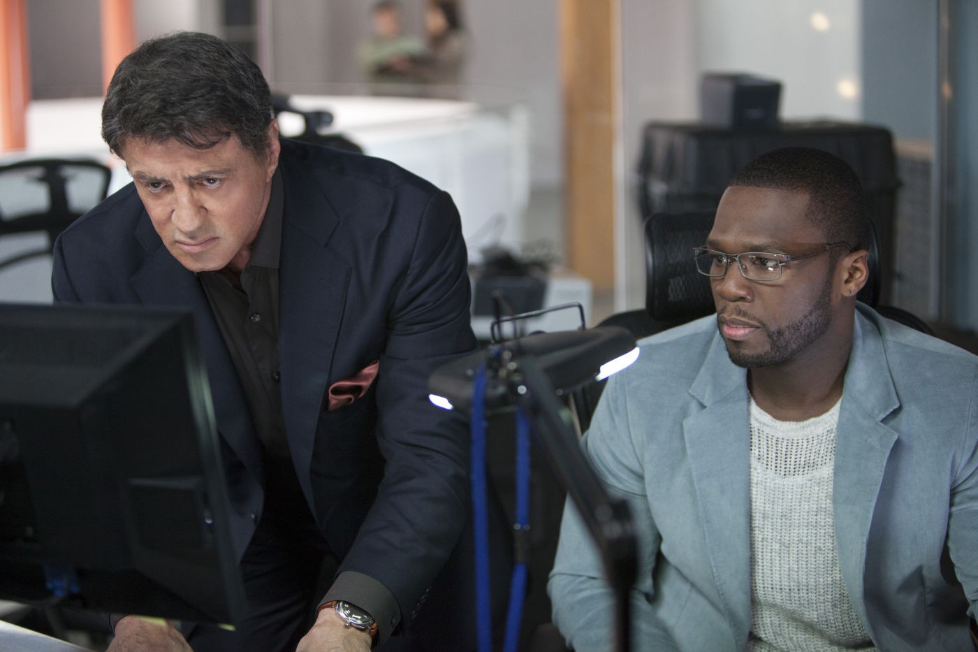 Sylvester Stallone stars as Ray Breslin and 50 Cent stars as Hush in Summit Entertainment's Escape Plan (2013)