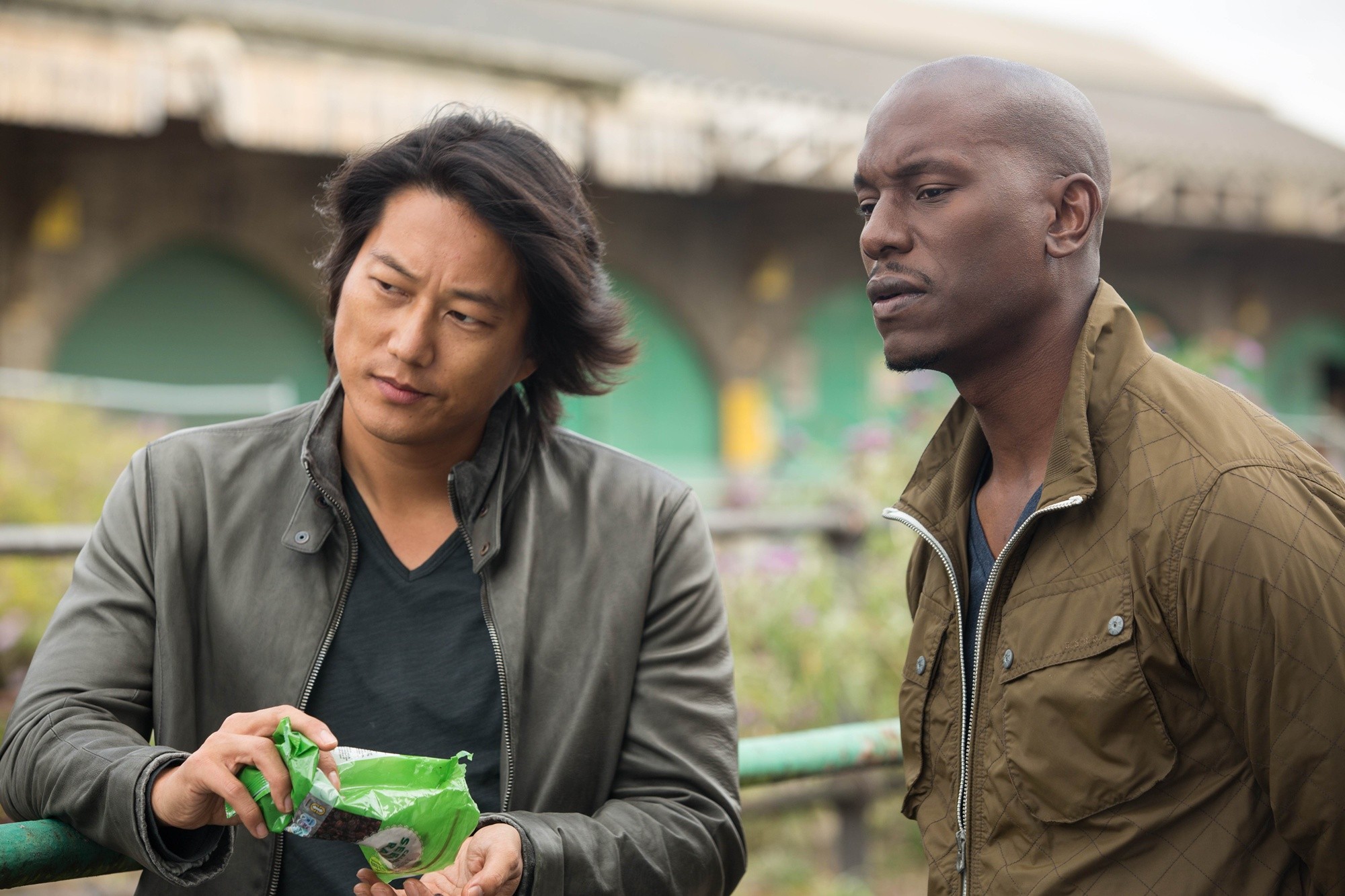 Sung Kang stars as Han and Tyrese Gibson stars as Roman Pearce in Universal Pictures' Fast and Furious 6 (2013)