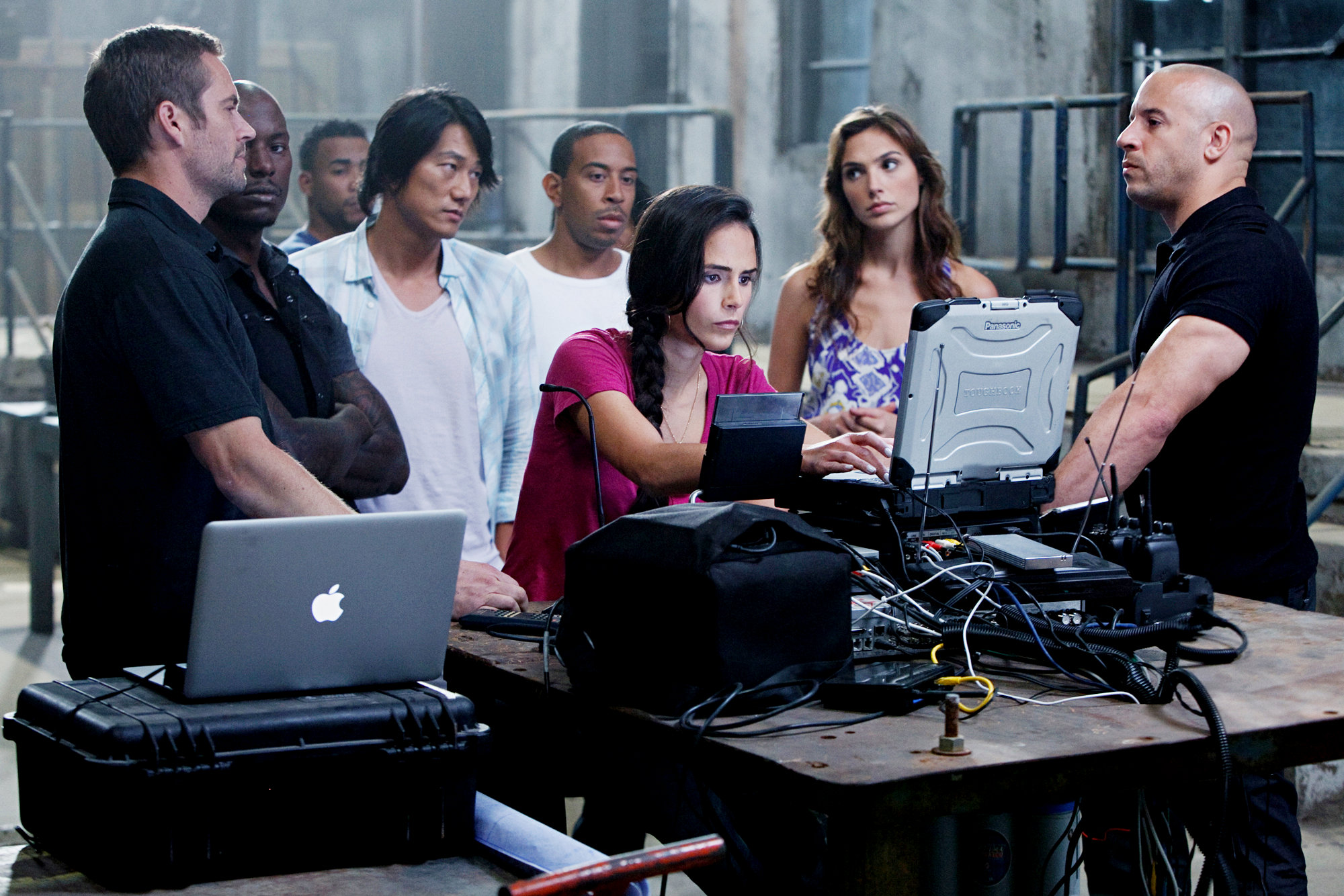 Paul Walker, Tyrese Gibson, Jordana Brewster and Vin Diesel in Universal Pictures' Fast Five (2011)