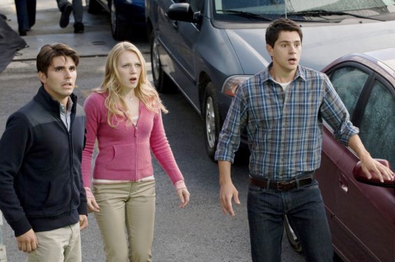 Miles Fisher, Emma Bell and Nicholas D'Agosto in Warner Bros. Pictures' Final Destination 5 (2011)