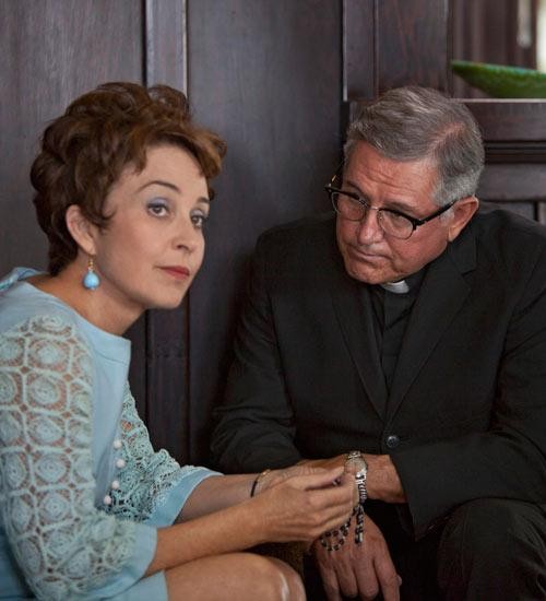 Annie Potts stars as Helen and John Faircrest stars as Catholic Priest in Lifetime's Five (2011)