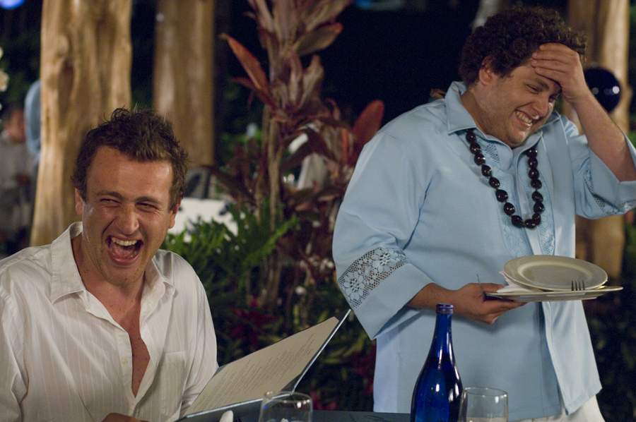 Jason Segel as Peter Bretter and Jonah Hill as Matthew in Universal Pictures' Forgetting Sarah Marshall (2008)