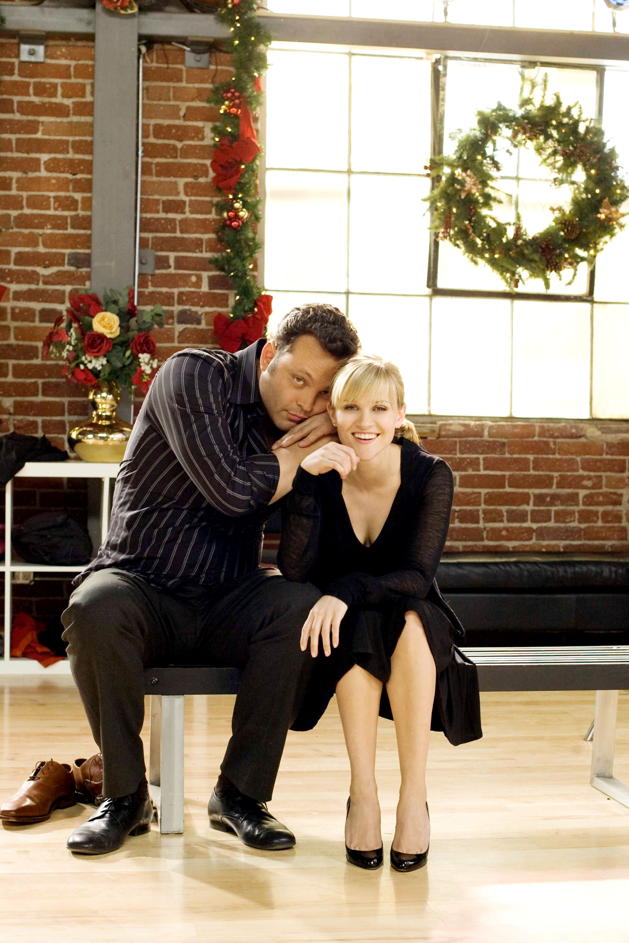 Vince Vaughn stars as Brad and Reese Witherspoon stars as Kate in New Line Cinema's Four Christmases (2008)