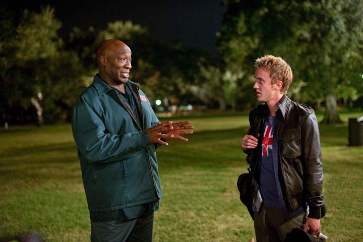 Michael Clarke Duncan stars as Roger and Tom Felton stars as Edward in Freestyle Releasing's From the Rough (2014)