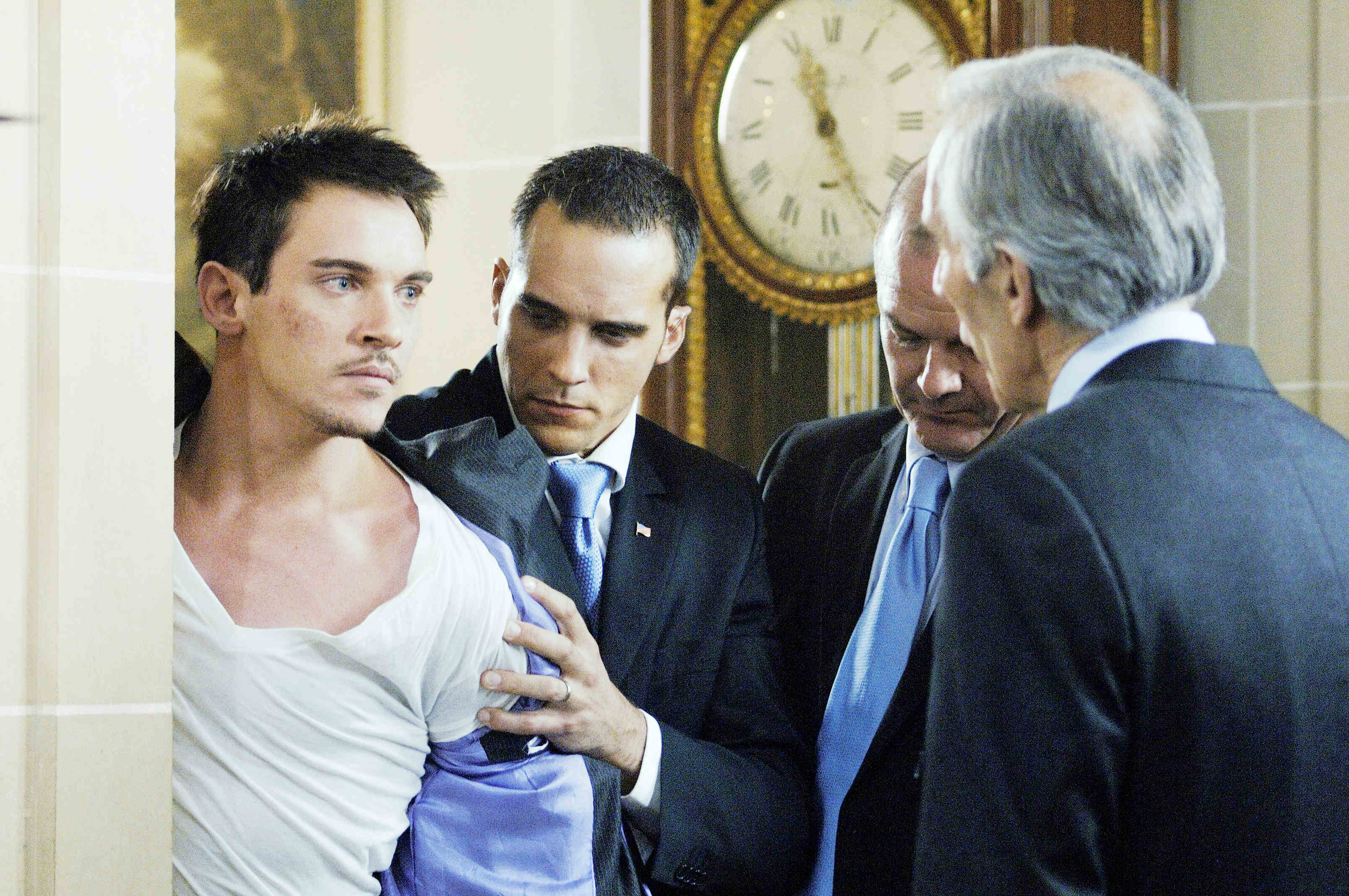 Jonathan Rhys-Meyers stars as James Reece/Richard Stevens in Lionsgate Films' From Paris with Love (2010). Photo credit by Susie Allnutt.