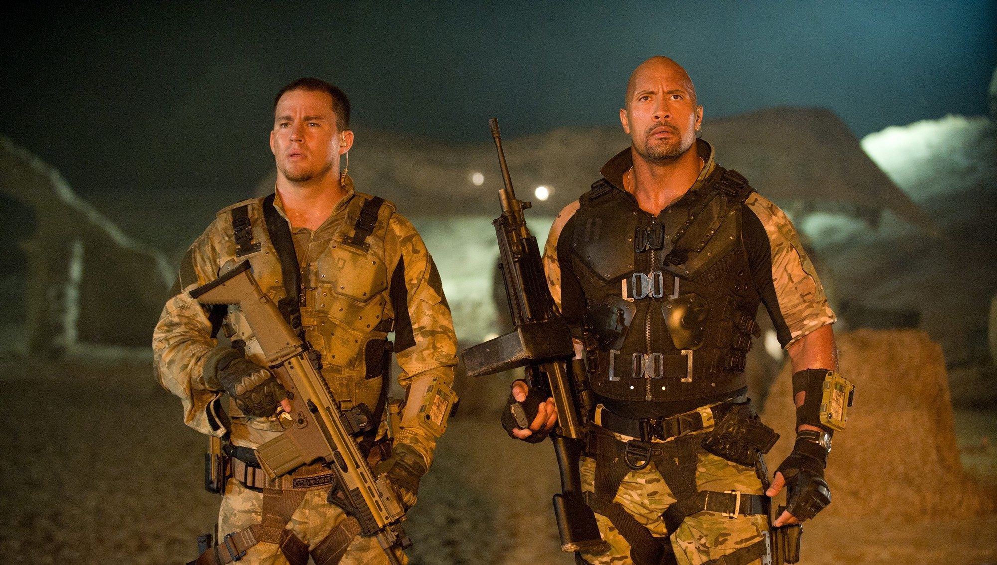 Channing Tatum stars as Captain Duke Hauser and The Rock stars as Roadblock in Paramount Pictures' G.I. Joe: Retaliation (2013)