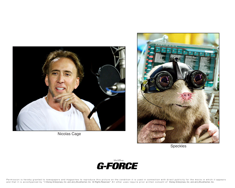 Nicolas Cage voices Speckles in Walt Disney Pictures' G-Force (2009)