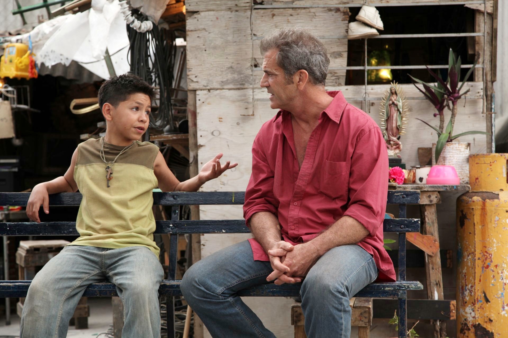 Kevin Hernandez and Mel Gibson stars as Driver in 20th Century Fox Home Entertainment's Get the Gringo (2012)