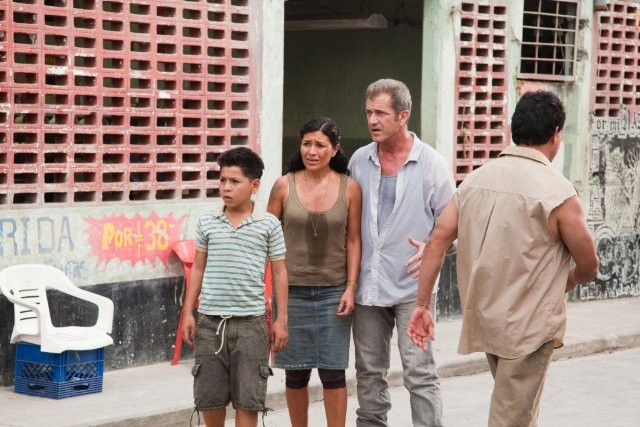 Kevin Hernandez, Dolores Heredia and Mel Gibson in 20th Century Fox Home Entertainment's Get the Gringo (2012)