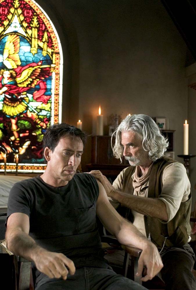 Nicolas Cage and Sam Elliott in Columbia Pictures' Ghost Rider (2007)